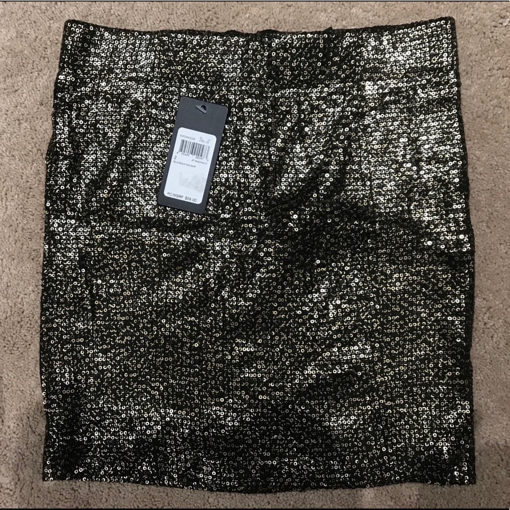 Guess gold sequin mini skirt